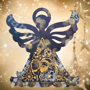 Angel a condus lampă decorativă - crăciun - decorațiuni de crăciun de casă - luminițe de crăciun - Artynos.ro