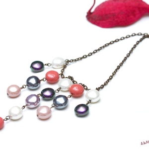 Colier cu perle multicolore - bijuterii - coliere - coliere de perle - Artynos.ro