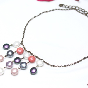 Colier cu perle multicolore - bijuterii - coliere - coliere de perle - Artynos.ro