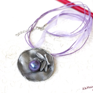 Brosa colier cu perla seashell - Artynos.ro