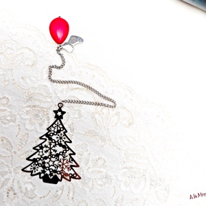 Semn de carte cu brad si howlite - cărți și creații cu tematică muzicală, cadouri - semn de carte - Artynos.ro