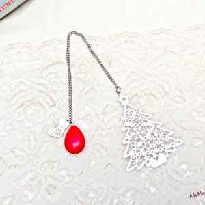 Semn de carte cu brad si howlite - cărți și creații cu tematică muzicală, cadouri - semn de carte - Artynos.ro