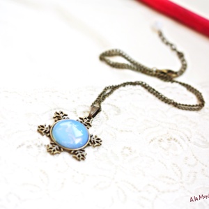 Colier fulg de nea cu opalit - Artynos.ro