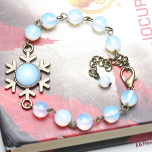 Bratara fulg de nea cu opalit - bijuterii - brățări - brățări din pietre semiprețioase - Artynos.ro