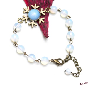 Bratara fulg de nea cu opalit - bijuterii - brățări - brățări din pietre semiprețioase - Artynos.ro