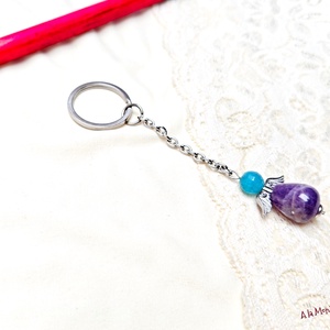 Breloc cu inger si ametist - Artynos.ro