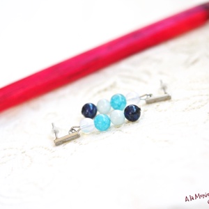 Cercei cu pietre albastre, Bijuterii, Cercei, Cercei lungi, Confectionarea bijuteriilor, ARTYNOS