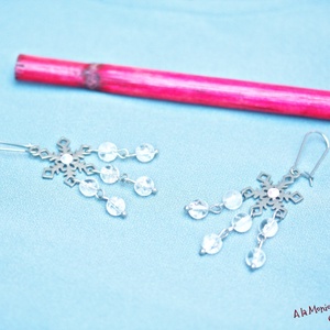 Cercei fulg de zapada si cristal de gheata - Artynos.ro