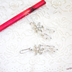 Cercei fulg de zapada si cristal de gheata - bijuterii - cercei - cercei din pietre semiprețioase - Artynos.ro