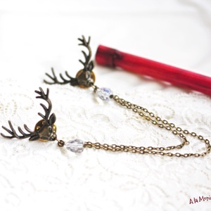 Brosa pentru camasa cu reni si opalit, Bijuterii, Brose, Confectionarea bijuteriilor, ARTYNOS