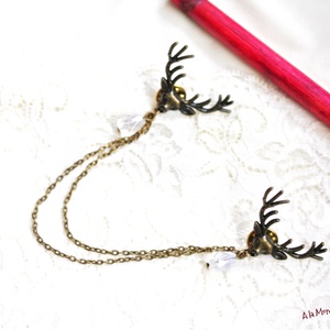 Brosa pentru camasa cu reni si opalit - bijuterii - broșe - Artynos.ro