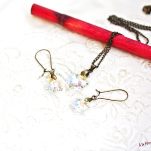 Cercei fulgi de zapada - bijuterii - cercei - cercei din sticlă - Artynos.ro