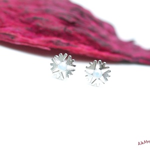 Cercei fulg de argint - bijuterii - cercei - cercei din argint - Artynos.ro