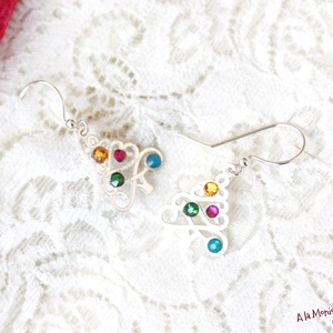 Cercei bradut de argint - bijuterii - cercei - cercei din argint - Artynos.ro