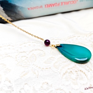 Semn de carte cu brad si agata verde - cărți și creații cu tematică muzicală, cadouri - semn de carte - Artynos.ro