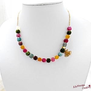 Colier de Craciun cu turmalina - bijuterii - coliere - coliere cu pandative - Artynos.ro