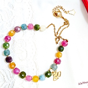 Colier de Craciun cu turmalina - bijuterii - coliere - coliere cu pandative - Artynos.ro