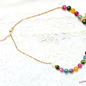 Colier de Craciun cu turmalina - bijuterii - coliere - coliere cu pandative - Artynos.ro