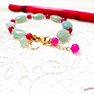 Bratara cu bradut, aventurin si agate - Artynos.ro