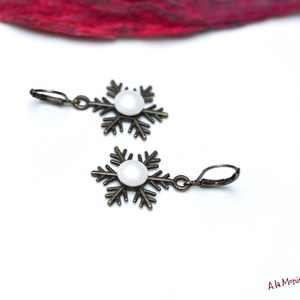 Cercei fulg de zapada alb - bijuterii - cercei - cercei din pietre semiprețioase - Artynos.ro