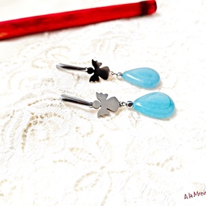 Cercei cu angelit si ingeras - Artynos.ro