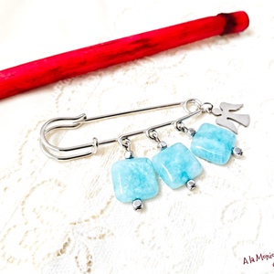 Brosa cu angelit si ingeras - Artynos.ro