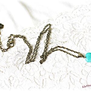 Colier cu inima verde - bijuterii - coliere - pandative - Artynos.ro