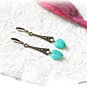 Cercei cu inima verde, Bijuterii, Cercei, Cercei din pietre semipretioase, Confectionarea bijuteriilor, ARTYNOS