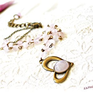 Colier cu inima de cuart - Artynos.ro