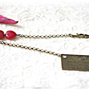 Semn de carte cu inimi de jad - Artynos.ro