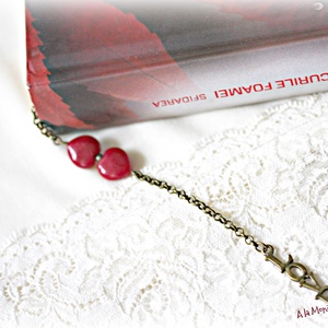 Semn de carte cu inimi de jad - cărți și creații cu tematică muzicală, cadouri - semn de carte - Artynos.ro