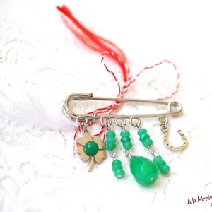 Brosa cu trifoi verde - Artynos.ro