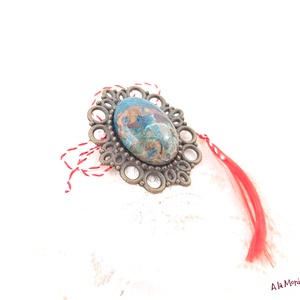Brosa cu jasp imperial, Bijuterii, Martisor, Confectionarea bijuteriilor, ARTYNOS