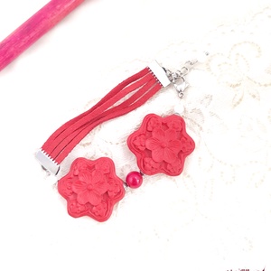 Bratara cu cinabru si jad alb - bijuterii - mărțișor - Artynos.ro