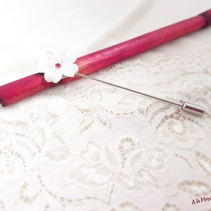 Brosa cu floare de sidef - bijuterii - mărțișor - Artynos.ro