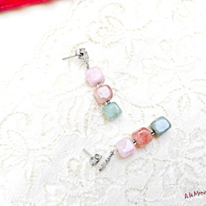 Cercei cu jad si trifoi - bijuterii - mărțișor - Artynos.ro