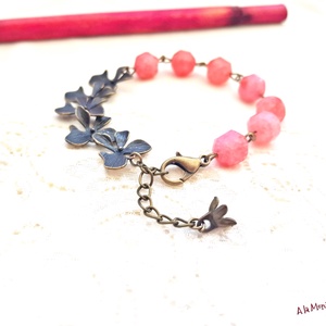 Bratara cu flori si rodocrozit - Artynos.ro