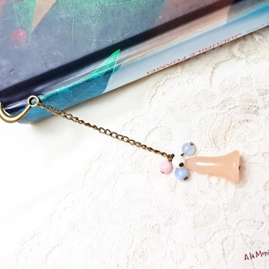 Semn de carte cu floare de calcit si cuart - cărți și creații cu tematică muzicală, cadouri - semn de carte - Artynos.ro