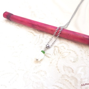 Colier cu sidef alb si jad verde - Artynos.ro