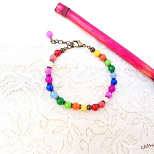 Bratara cu jad multicolor - bijuterii - brățări - brățări din pietre semiprețioase - Artynos.ro