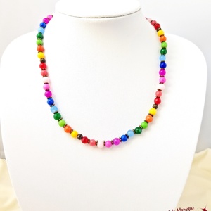 Colier cu jad multicolor - bijuterii - coliere - coliere din pietre semiprețioase - Artynos.ro