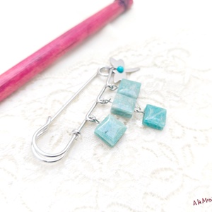 Brosa cu libelula si amazonit - Artynos.ro