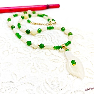 Colier cu cuart si jad galben - Artynos.ro