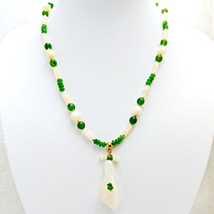 Colier cu cuart si jad galben - bijuterii - coliere - coliere din pietre semiprețioase - Artynos.ro