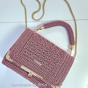 Poseta LARISA, Genti si portofele, Genti de mana si umar, Geanta crossbody, Crosetat, Cusatura, ARTYNOS