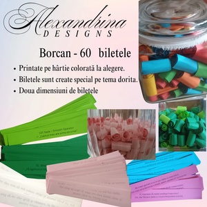 Borcan personalizat cu 60 de biletele tematice  Mesaje unice create special pentru tine - Artynos.ro