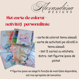 Pachet Creativ pentru Copii  Carte de Colorat + Set Activitati + 12 Carioci + Figurina Ipsos - Tematica la Alegere, Jucarii si echipamente pentru copii, Jocuri de gandire, Jocuri educative, Arta de hartie, ARTYNOS