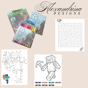 Pachet Creativ pentru Copii  Carte de Colorat + Set Activități + 12 Carioci + Figurină Ipsos - Tematică la Alegere - jucării și echipamente pentru copii - jocuri de gândire - jocuri educative - Artynos.ro