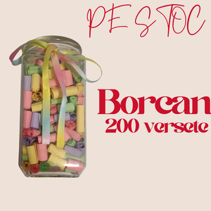 Borcan cu 200 versete biblice � cadou crestin cu emotie - pe stoc - Artynos.ro
