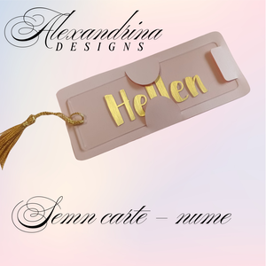 Semn de Carte Personalizat cu Nume � Cadou pentru Iubitorii de Carti - Artynos.ro